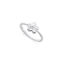 Sterling-Silver-Cubic-Zirconia-Flower-Ring Sale