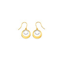 9ct-Two-Tone-Diamond-Circle-Earrings Sale
