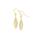 9ct-Two-Tone-Pointed-Drop-Earrings Sale