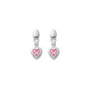 Sterling-Silver-Pink-Cubic-Zirconia-Heart-Earrings Sale