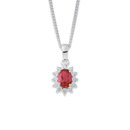 Sterling-Silver-Created-Ruby-Cubic-Zirconia-Pendant Sale