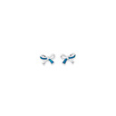 Sterling-Silver-Created-Blue-Opal-Bow-Studs Sale
