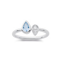 Sterling-Silver-Blue-Cubic-Zirconia-Cluster-Ring Sale