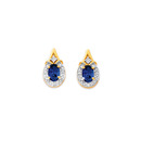 9ct-Created-Sapphire-with-Diamond-Studs Sale