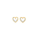 9ct-Open-Heart-Diamond-Earrings Sale