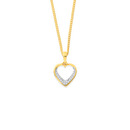 9ct-Open-Heart-Diamond-Pendant Sale