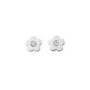 Sterling-Silver-Cubic-Zirconia-Flower-Studs Sale