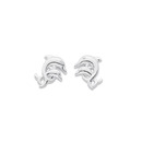 Sterling-Silver-Double-Dolphins-Studs Sale