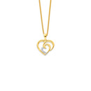 9ct-Diamond-Double-Heart-Pendant Sale