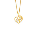 9ct-Two-Tone-Diamond-Intertwined-Heart-Pendant Sale