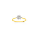 9ct-Diamond-Flower-Cluster-Ring Sale