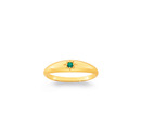 9ct-Dome-Ring-with-Created-Emerald Sale