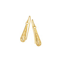 9ct-Filigree-Bomber-Hook-Drop-Earrings Sale