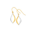 9ct-Two-Tone-Wave-Drop-Earrings Sale