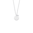 Sterling-Silver-Engraved-Cubic-Zirconia-Disk-Pendant Sale