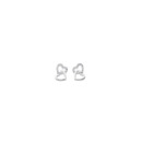 Sterling-Silver-Cubic-Zirconia-Locked-Heart-Studs Sale