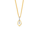 9ct-Diamond-Pointed-Oval-Pendant Sale