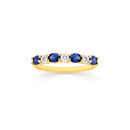 9ct-Created-Sapphire-Diamond-Ring Sale