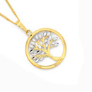 9ct-Two-Tone-Tree-of-Life-Circle-Pendant Sale