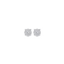 Sterling-Silver-Cubic-Zirconia-Circle-Cluster-Studs Sale