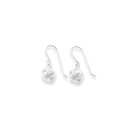 Sterling-Silver-Created-Pearl-Leaf-Drop-Earrings Sale