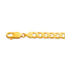 9ct-22cm-Diamond-Cut-Bevelled-Curb-Gents-Bracelet Sale