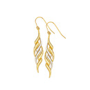 9ct-Two-Tone-Flame-Hook-Earrings Sale