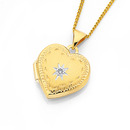 9ct-Diamond-Set-Heart-Locket Sale
