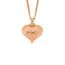 9ct-Rose-Gold-15mm-Puff-Heart-Pendant Sale