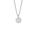 Sterling-Silver-Cubic-Zirconia-Halo-Heart-Pendant Sale
