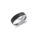 Chisel-Stainless-Steel-Black-Hammered-Ring Sale