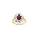 10ct-Garnet-and-Lab-Grown-Diamond-Ring Sale