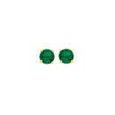 9ct-Created-Emerald-Stud-Earrings Sale