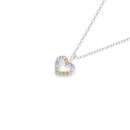 Sterling-Silver-Multi-Coloured-Crystal-Open-Heart-Necklet Sale