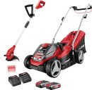 Ozito-18V-Lawn-Mower-Grass-Trimmer-Kit Sale