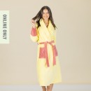 Maya-Lemon-Petal-Contrast-Bathrobe Sale