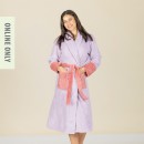 Maya-Lilac-Petal-Contrast-Bathrobe Sale