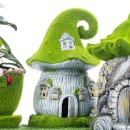 Flocked-Garden-Decor-Mushroom-House Sale