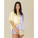 Design-Republique-Dakota-Satin-Contrast-PJ-Set-Lilac-Lemon Sale