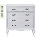 Gracious-Living-Gordes-5-Drawer-Tallboy-Antique-White Sale