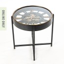 Design-Republique-Battery-Powered-Gear-Clock-Side-Table-Black Sale