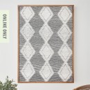 Design-Republique-Esha-Woven-Diamonds-Framed-Wall-Art-Grey Sale