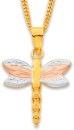 9ct-Tri-Tone-Dragonfly-Pendant Sale