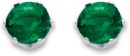 Sterling-Silver-Green-Round-6-Claw-Stud-Earrings Sale