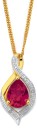 9ct-Created-Ruby-Diamond-Pendant Sale