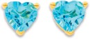 9ct-Blue-Topaz-Heart-Studs Sale