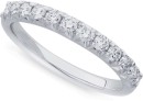 14ct-White-Gold-Element-Lab-Diamond-Claw-Set-Band Sale