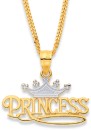 9ct-Two-Tone-Princess-Crown-Pendant Sale