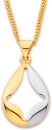 9ct-Two-Tone-Teardrop-Pendant Sale