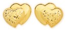 9ct-Diamond-Cut-Heart-Stud-Earrings Sale